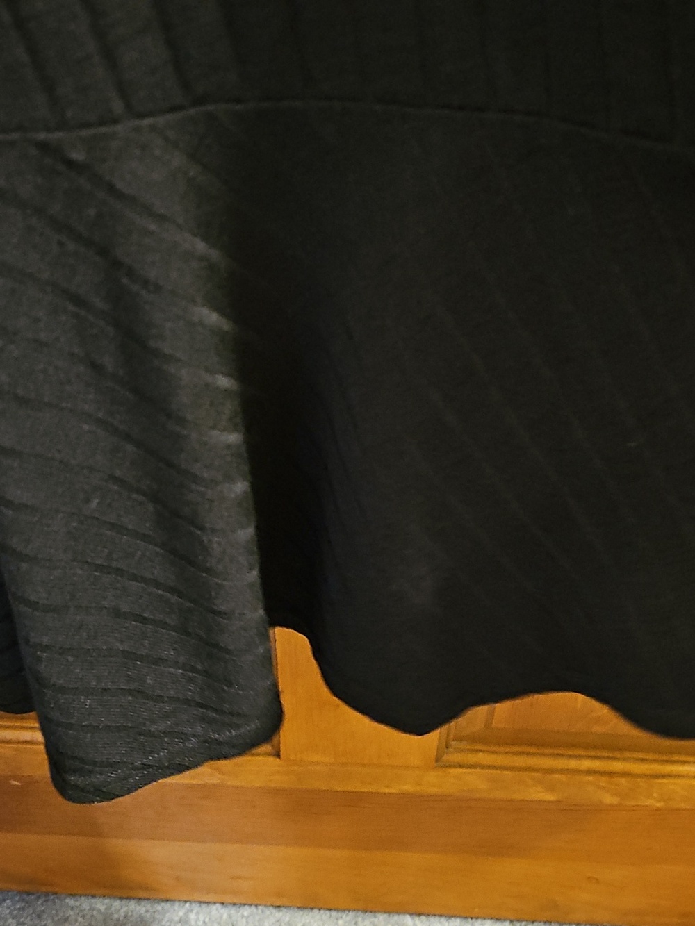 Lisa Rinna Collection Black Ribbed Open Cardigan - Picture 3 of 3